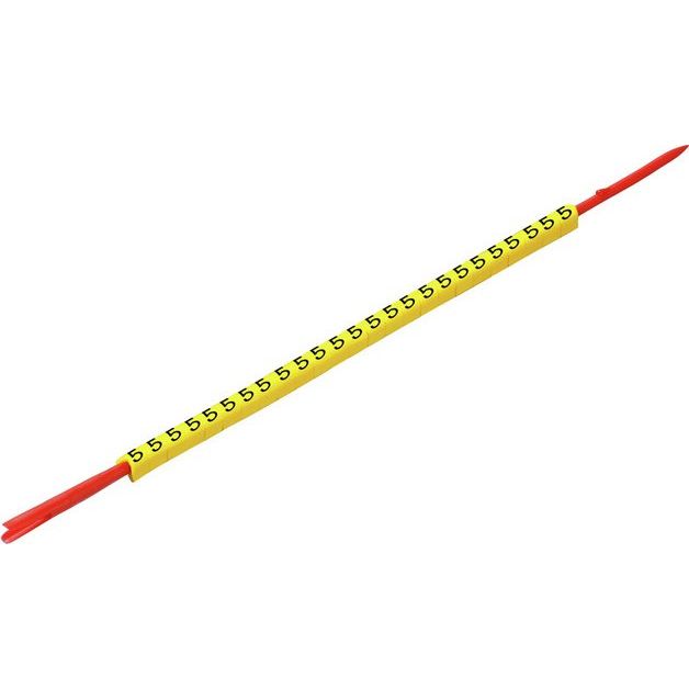 Weidmüller - Kabelmarkierungssystem Leitermarkierer CLI R 02-3 GE/SW F m.Montagedorn − 10 Stück