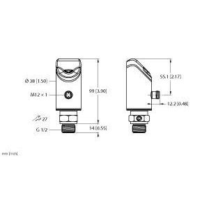 Turck - Druckschalter Frontbündiger Drucksensor PS3112.5V0#100021439 Rel.Druck-1..2.5bar