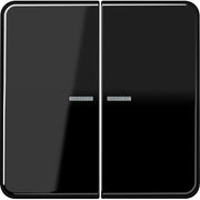 Jung - Abdeckung/Bedienelement für Installationsschalterprogramme Wippe Lichtleiter sw CD 595 KO5 SW für Taster