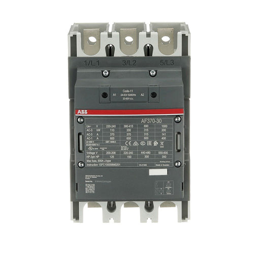 ABB Stotz S&J - Leistungsschütz zum Schalten von Wechselstrom Schütz AF370-30-00-11 50/60Hz / 20-60V DC