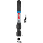 Bosch - Bit PRO Phillips Impact Bit, 2608522521VE(2) PH3, 55 mm, 2-tlg