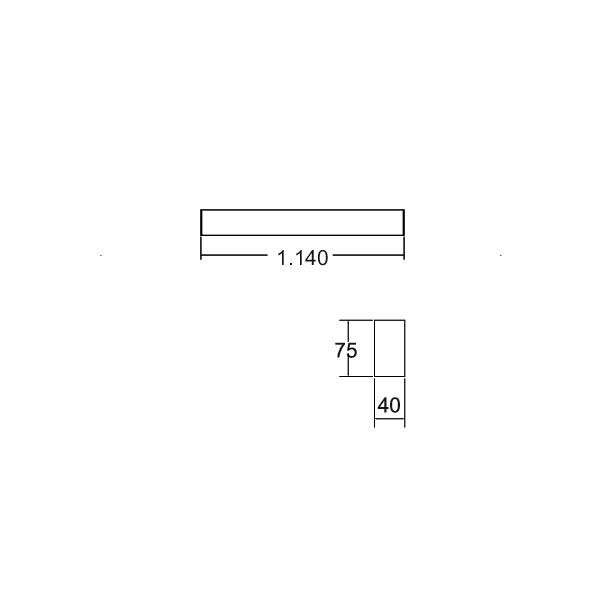 Brumberg Leuchten - Decken-/Wandleuchte Anbau-Profilleuchte 7413172016 1140 x 75 x 40mm