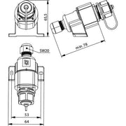 Telegärtner - Kommunikationsanschlussdose Kupfer Industrie STX V1 AP-Dose 100007447 RJ45 Modul B Cat.6A