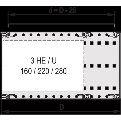 Schroff - Dach-/Bodenelement (Gehäuse/Schaltschrank) X-Abdeckblech EMC 24560051 (VE2) 84TE − 2 Packung