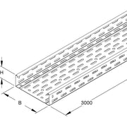 Niedax - Kabelrinne RLC 60.400 OV o.Verbinder − 3 Meter