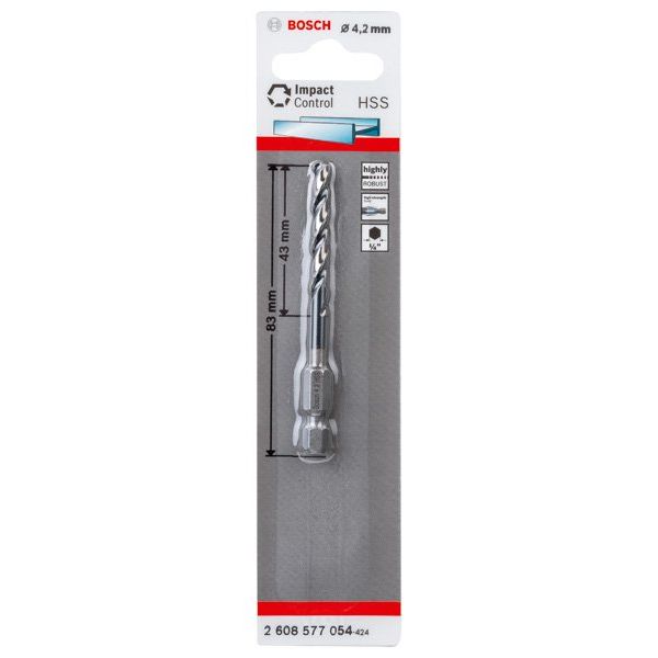 Bosch - Bohrer HSS-Hex-Schaft 2608577054 Spiralbohrer 4,2 mm