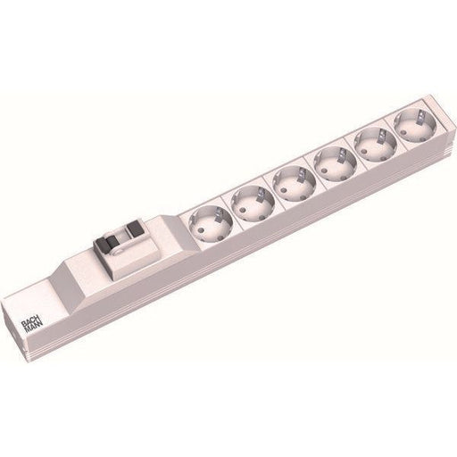 Bachmann - Power distribution unit (PDU) 19Zoll Steckdosenleiste 6f 333.411 Schutzk.1HE,1xFI,alu