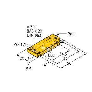 Turck - Kapazitiver Näherungsschalter Sensor BC10-QF5.5-RP6X2 kapazitiv − 1 Stück