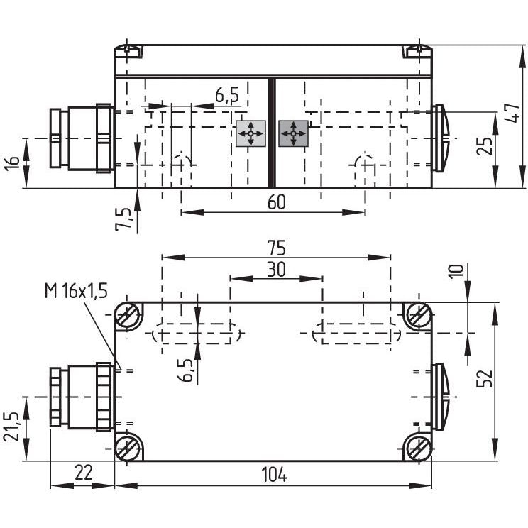 Schmersal - Magnetischer Näherungsschalter Ex-Magnetschalter EX-BN 20-01Z-3G/D