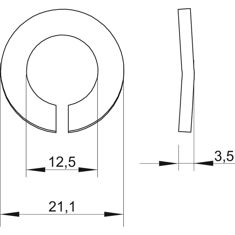 OBO Bettermann - Sicherungsscheibe Federring LWS M12 A4 M12 − 100 Stück
