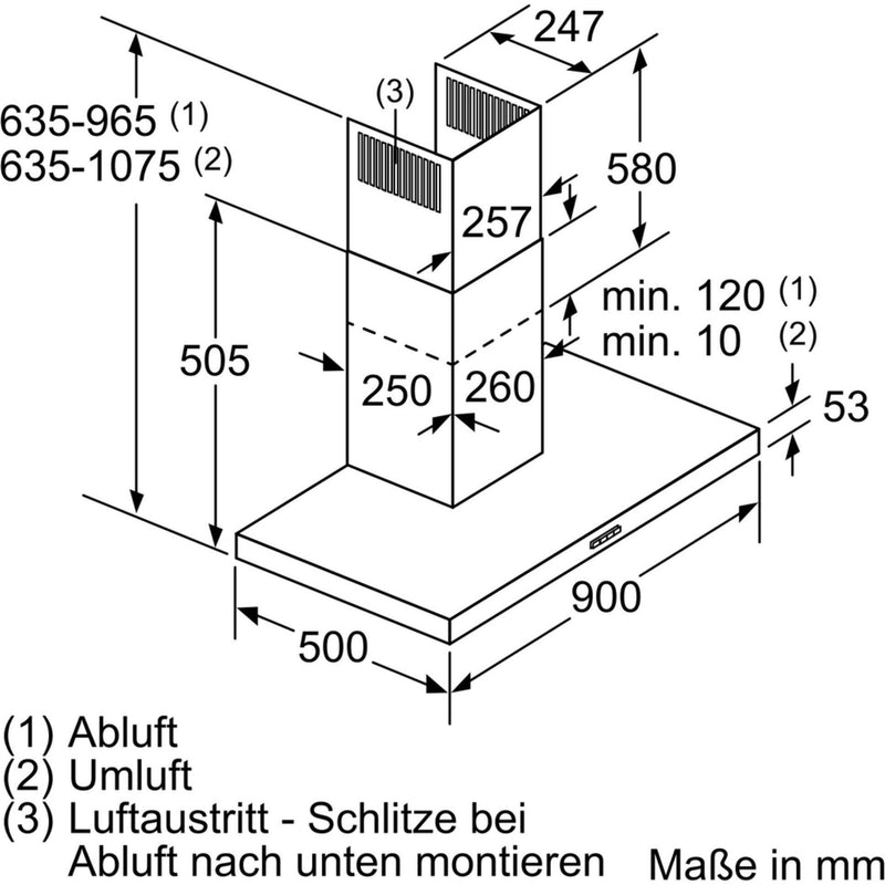 Constructa-Neff - Dunstabzugshaube Wandesse eDition D92BBC0N0 3 Stufen