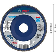 Bosch - Trenn-/Schleifscheibe PRO X571 2608607336 Fächerschleifscheibe