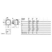 Bals Elektrotech - CEE-Anbausteckdose (IEC 60309) CEE-Anbausteckdose 130196