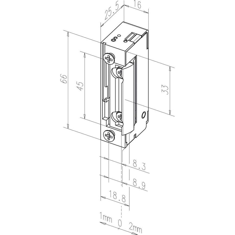 Assa Abloy effeff - Elektrischer Türöffner 118E---32435A75 DIN rechts