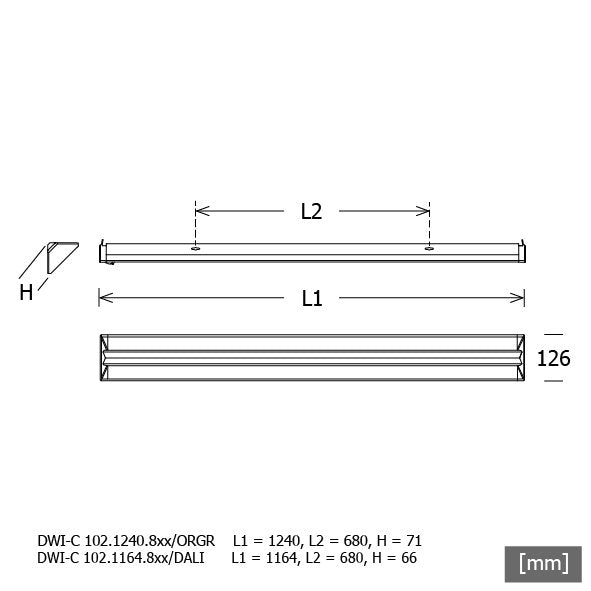 LTS Licht&Leuchten - Decken-/Wandleuchte LED-Eckleuchte DWIC102.1164.830DAws 830, DALI, ws