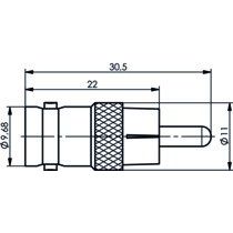 Telegärtner - Koax-Kupplung Adapter BNC-CINCH 100023681 F-M − 5 Stück