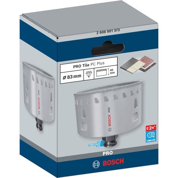 Bosch - Lochsäge PRO Tile PC Plus Lochsäge, 2608901573 83 mm, HS