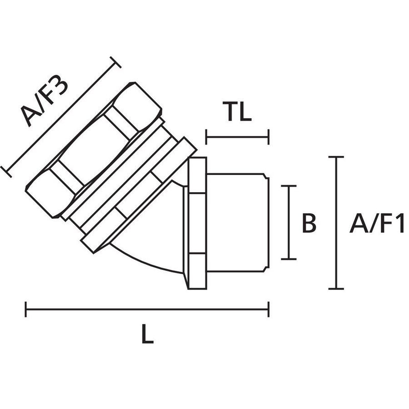 HellermannTyton - Metall-Schutzschlauch-Verschraubung Metallverschraubung LTS1645FMCM20NPB(10) − 10 Stück