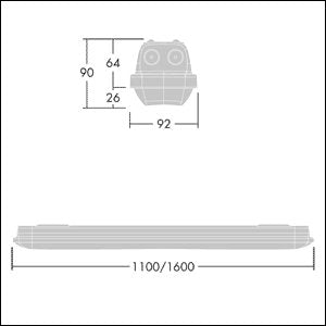 Thorn - Decken-/Wandleuchte LED-Feuchtraumleuchte AQFPRO L #92901898 840