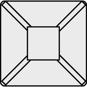 HellermannTyton - Befestigungssockel und -element für Kabelbinder Befestigungssockel MB2AM PA66 BK 500 13x13mm − 500 Stück
