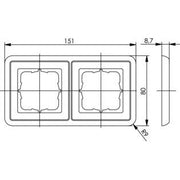 Telegärtner - Abdeckrahmen 2-fach 100027372 f.AMJ, aws