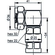 Telegärtner - Koax-Steckverbinder Kabelwinkelstecker 100024406 G21 (1/2Z)