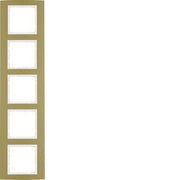 Berker - Abdeckrahmen Rahmen go/pows 10153046 5fach senkrecht