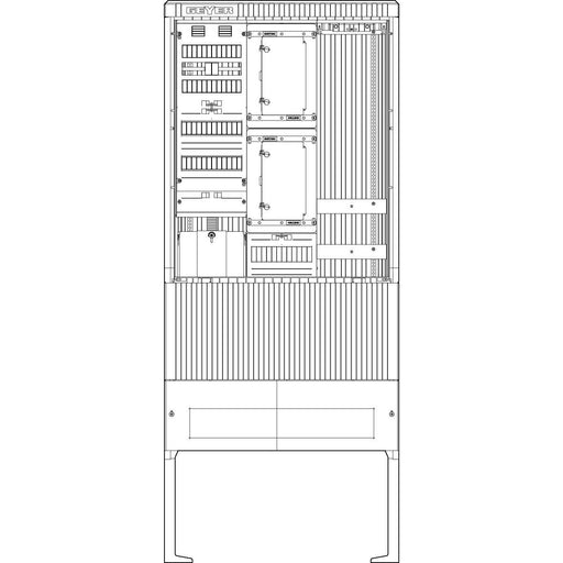 ABN - Zähler-Komplettschrank Zähleranschlusssäule SZ207ZL2504A 2 ZPAPZ Leerpl. 5pol