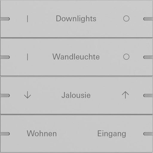 Gira - Bussystem-Tastwippe Wippenset 4-fach 5034915 Tastsens.4 TS4 Grau