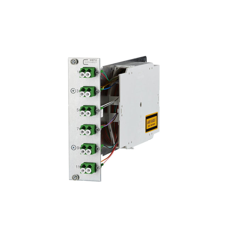 Metz Connect - Patchpanel LWL OpDAT CM 3HE/7TE 6xLCDAPC 1528S976061E OS2 12Pigt/6Kup/gn