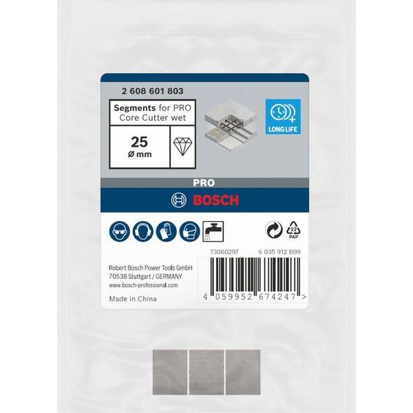 Bosch - Bohrkrone Segmente für PRO 2608601803 Diamantnassbohrkrone