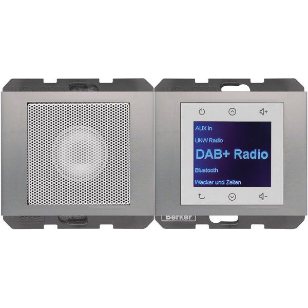 Berker - Elektronik-Gerät für Installationsschalterprogramme Radio mit Lautspr. DAB+ K. 29807004 x edelst