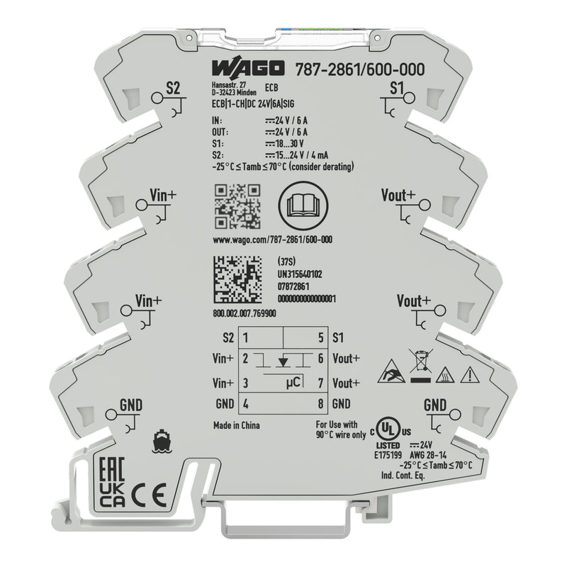 WAGO - Stromüberwachungsgerät Elektron. Schutzschalter 787-2861/600-000 DC 24 V