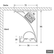 LTS Licht&Leuchten - Decken-/Wandleuchte LED-Lichtvoute IDL 70.2527.3000 si 2700K silber