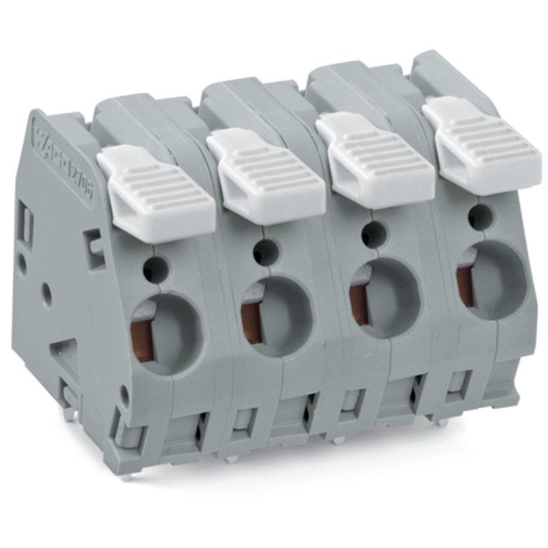 WAGO - Leiterplattenklemme Hebel 2706-209 6mm²,grau − 10 Stück