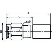 Telegärtner - Koax-Steckverbinder SMA-Kabelstecker cr/cr AU 100024639 G44 (1.1/2.95) − 5 Stück