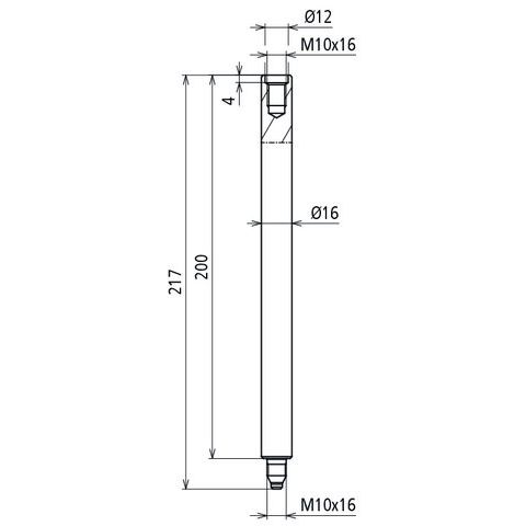 DEHN - Zubehör/Ersatzteile für Erdung und Blitzschutz Sockelhalterstangenset 4x SOH 4 200 V2A 16x200mm NIRO für