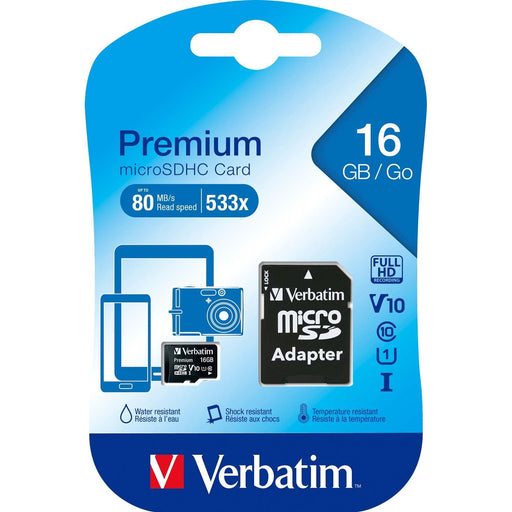Verbatim - Speichermedium digital microSDHC-Card 16GB 44082 Class 10