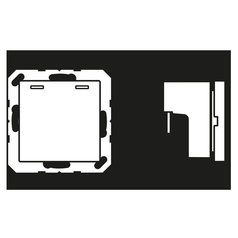 Jung - Abdeckung/Bedienelement für Installationsschalterprogramme Hotelabdeckung A CU KO5 M 230 WW mit LED-Einheit 230V