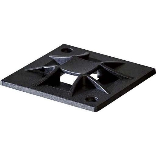 HellermannTyton - Befestigungssockel und -element für Kabelbinder Montagesockel QM40-PA66-BK-L1 40x40mm schwarz − 50 Stück