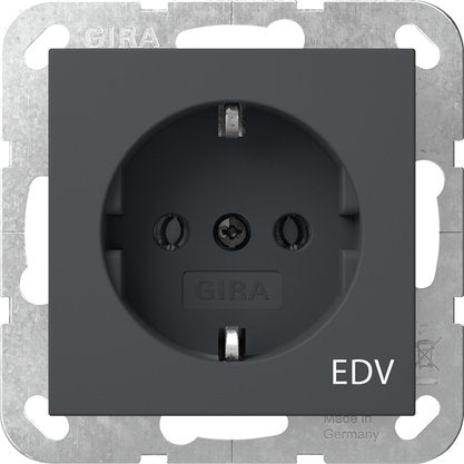 Gira - Steckdose Aufdruck EDV 445828 Anthrazit