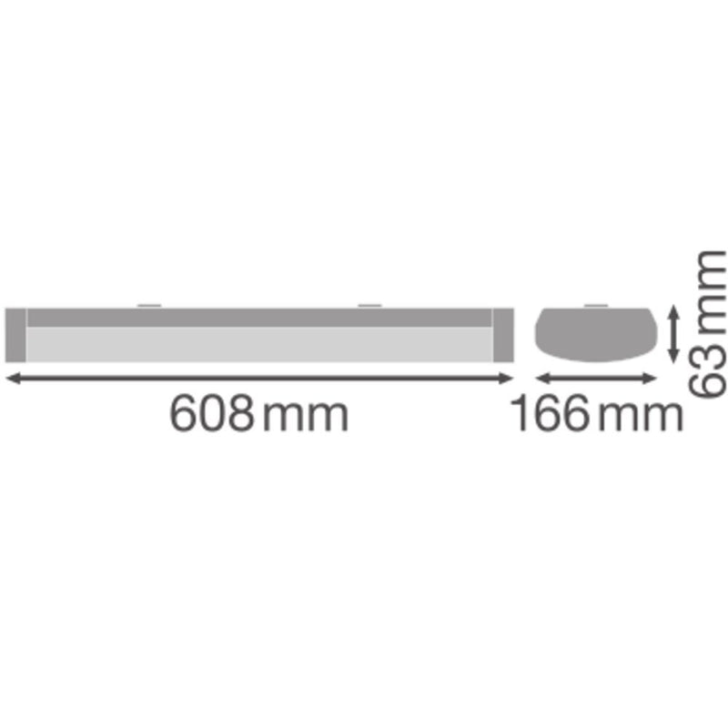 Ledvance - Decken-/Wandleuchte LED-Anbauleuchte LNSF600P18W830 IP44 830