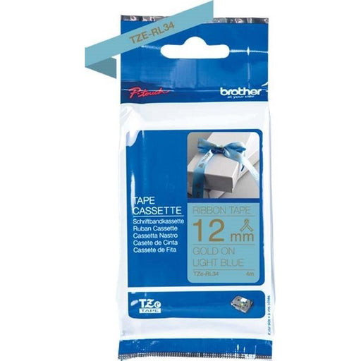 Brother - Verbrauchsmaterial für Telefax/Drucker/MFC Textilbänder TZe-RL34 4m/12mm hbl/gold