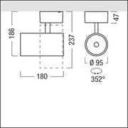Zumtobel Group - Downlight/Strahler/Flutlicht LED - Anbaustrahler V2 - SFM2600 #62924828 940, weiß