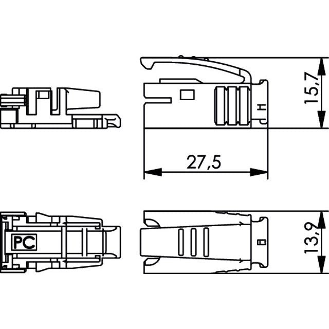 Telegärtner - Knickschutz STX Knickschutztülle 100022903 ge − 10 Stück