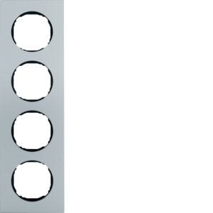 Berker - Abdeckrahmen Rahmen 4-fach 10142674 flach Aluminium