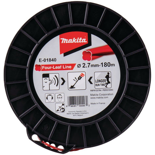 Makita - Zubehör/Ersatzteile für Rasentrimmer Mähfaden Four Leaf E-01840 2,7mm, 180 m