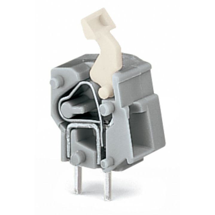WAGO - Leiterplattenklemme Anreihbare Leiterplattenk. 257-854 Drücker,2,5mm²,bl − 100 Stück