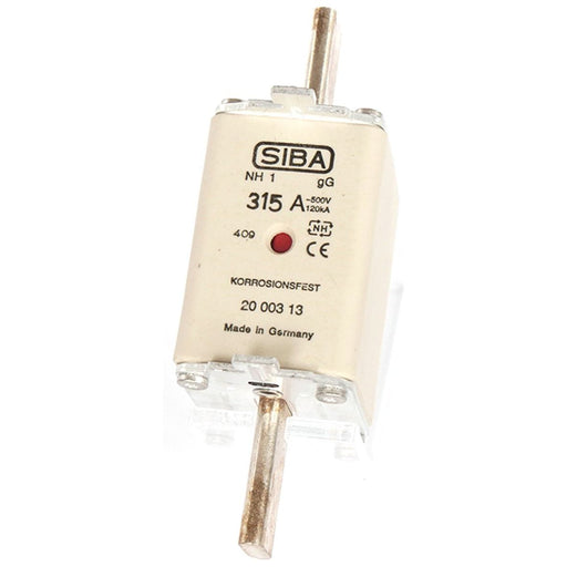 Siba - Messersicherung NH-Sicherungseinsatz 2000313.224 224A NH1/0 gG 500V − 3 Stück