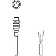 Leuze - Konfektioniertes Sensor-Aktor-Kabel Anschlussleitung KS U-M8-3A-P1-100